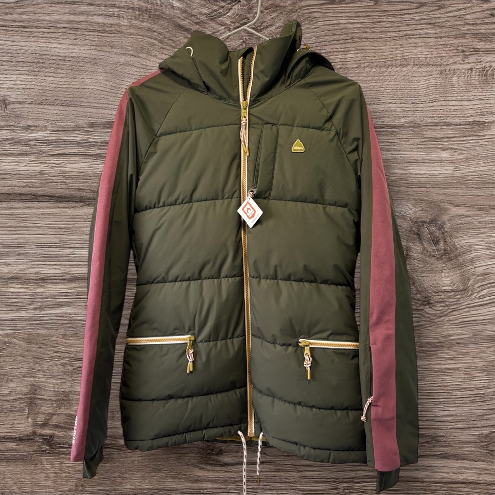Burton Women's Keelan Ski Winter Coat Olive Green/Rose Gorpcore Utility Size XS
